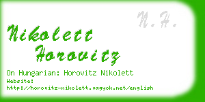 nikolett horovitz business card